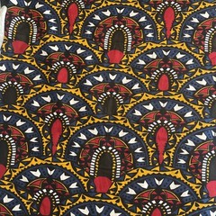African Ethnic Print Fabric Cotton Yard x 44” New