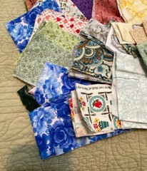 Quilt Scrap Lot 3 lb mixed 2″ + strips cotton calico prints strips floral fun