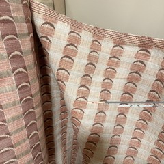 1.75 yds Rebecca Atwood Indoor/Outdoor Fabric Crescent Plaid / Shell Pink
