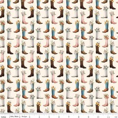 4 Fat Quarters Bundle Riley Blake “Cowgirl” Quilt Cotton