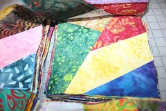 12 Pc Crazy Quilt 8″ Squares (Batiks) No Duplicates Cotton Fabric-Quilt-Sew