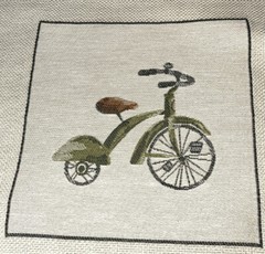 Square By Design Toys With Wheels Fabric pillow Chair Cover Embroidered USA