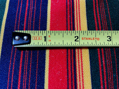 Bright and Pretty Vintage Colorful Striped Woven Sewing Fabric 2 Yds x 60″