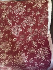 Colonial Williamsburg Foundation Everard Damask Fabric Red 1.5 Yds X 55” Wide