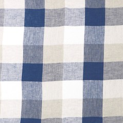 LINEN 100% CHAMBRAY YARN DYED FABRIC BEDDING CLOTHES SOLID CHECK STRIPE BLUE 44′