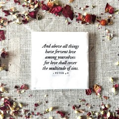 23 Precut Wedding-Themed Bible Verse 5 inch Quilt Squares