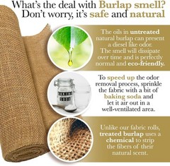 Versatile 40″ x 15 Feet Burlap Roll – Durable Jute Fabric for Events and Crafts