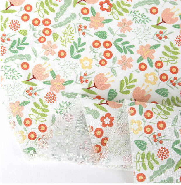 OEKO-TEX Flower Floral Patterned Fabric made in Korea by the Half Yard