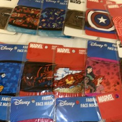 Disney Marvel Star Wars Lot 20 Kids Cloth Face Masks Fabric Sewing Crafts