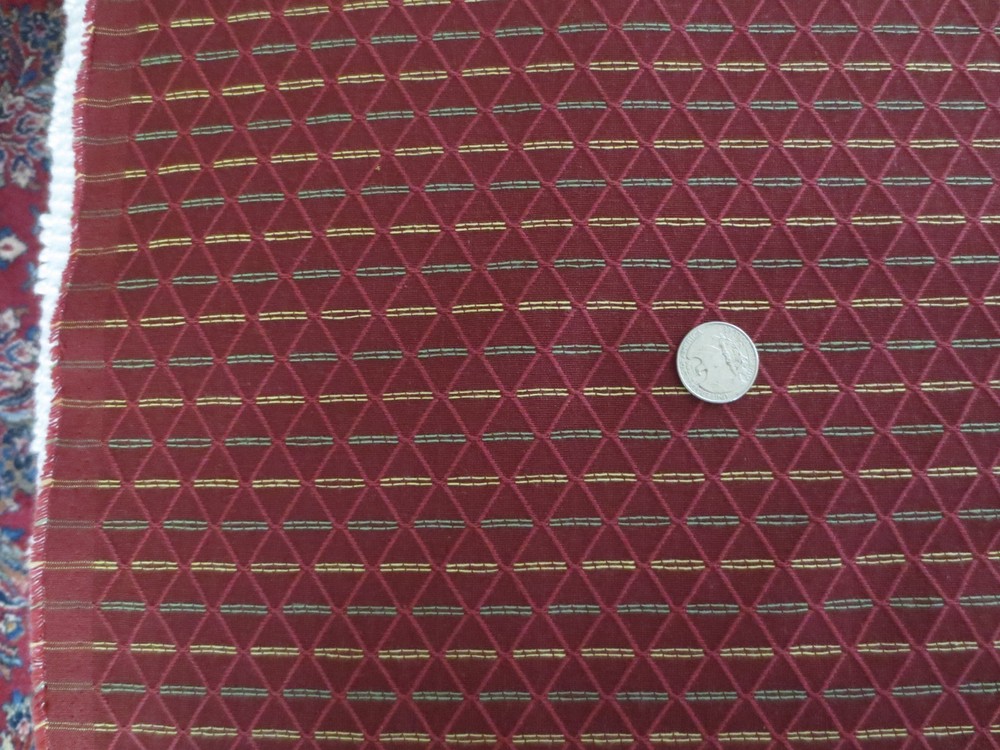 4759. GEOMETRIC DESIGN Rust UPHOLSTERY FABRIC – 56″ x 1-5/8 yds.