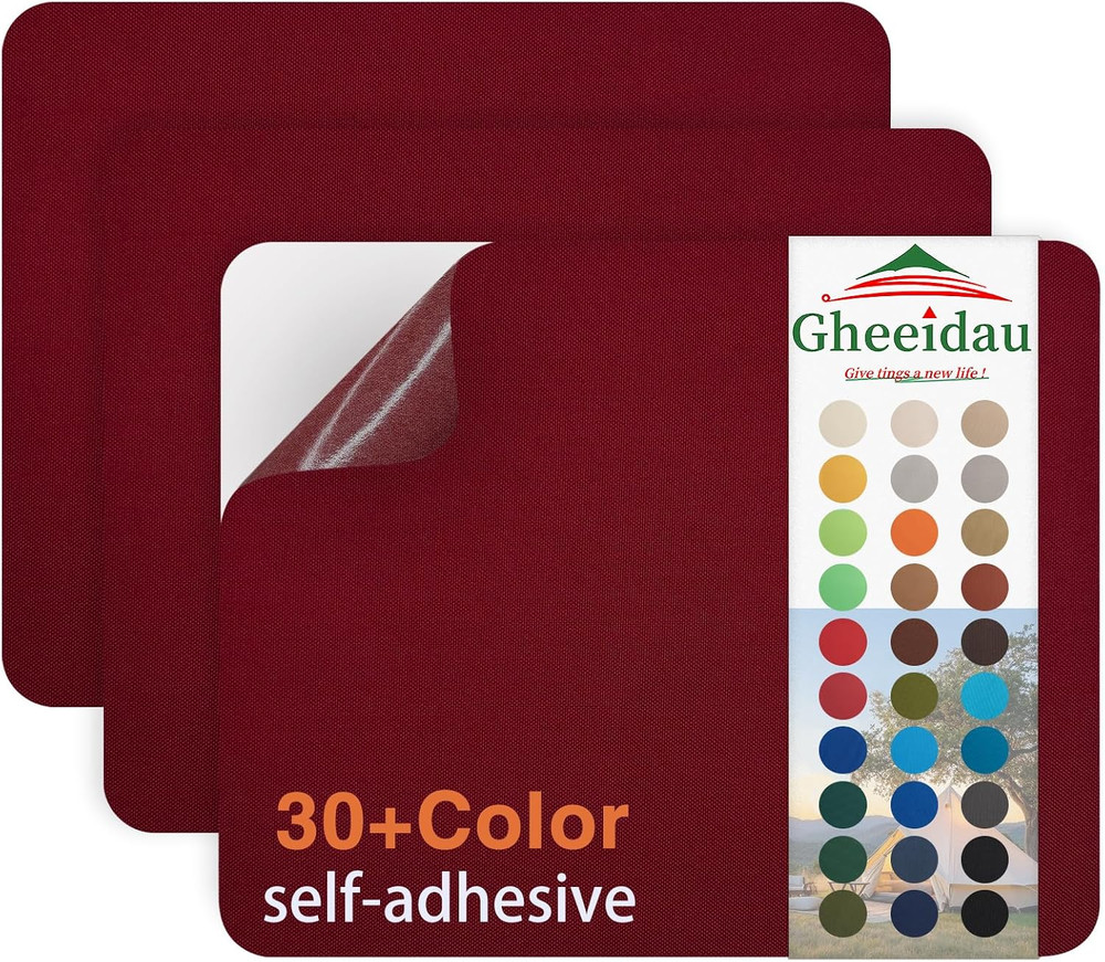 Gheeidau Canvas Repair Patch 9×11 Inch 3Pcs Waterproof Self-Adhesive Fabric Repa