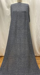 100% Silk Georgette Navy Blue White Pin Dot Fabric By The Yard 42-43 ” Wide