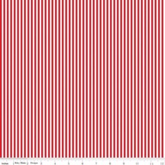1/4 Yard 9”x42” Riley Blake 1/8” Stripe Red Cotton Quilting Fabric
