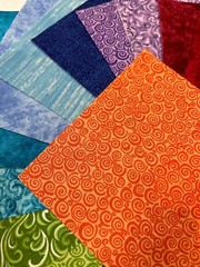 Rainbow Colors ~ 42 5″ Squares ~ Bright Colorful Charm Pack