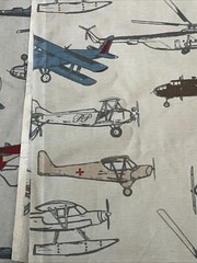 Premier Prints Fabric Vintage Airplanes Aircraft Cotton Home Decor