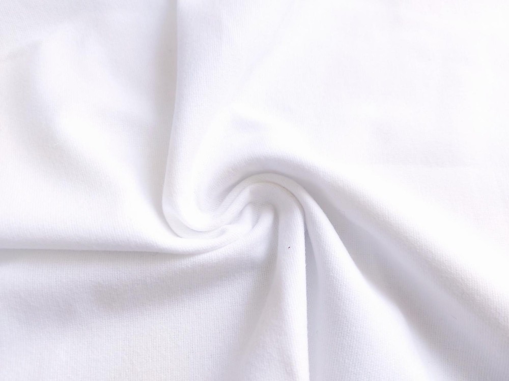 Brushed Cotton Flannel Fabric Material Wynciette WHITE