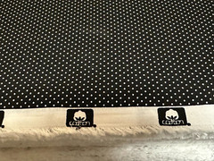 Pin Dot on Black Coordinating cotton Fabric per yd sew craft 44″
