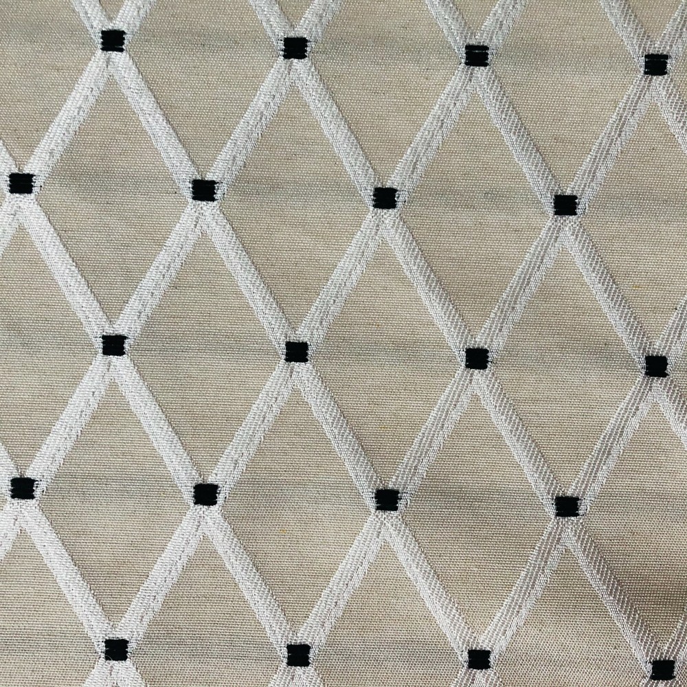 Linen Look NATURAL Rhombus Culla Fabric Furnishing Cotton Curtain 55″Wide Canvas