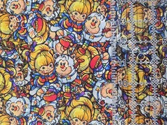 Custom 100% Cotton Woven Fabric Rainbow Brite Stacked By The 1/4 Yard 9×56