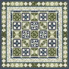 Wilmington Prints – Green Fields – Repeating Border Stripe Multi, Fabric BTY