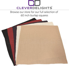 60 Inch Red Burlap Square – Jute Burlap Fabric – Finished Edges – 60″ X 60″