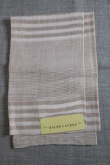 6 Ralph Lauren Fabric Remnants 24″x26″ Mostly Sheers Stripes Whites, Creams