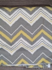 Mill Creek Fabrics Terrabone Chevron Yellow Gray Cotton Upholstery Fabric 4 Yds