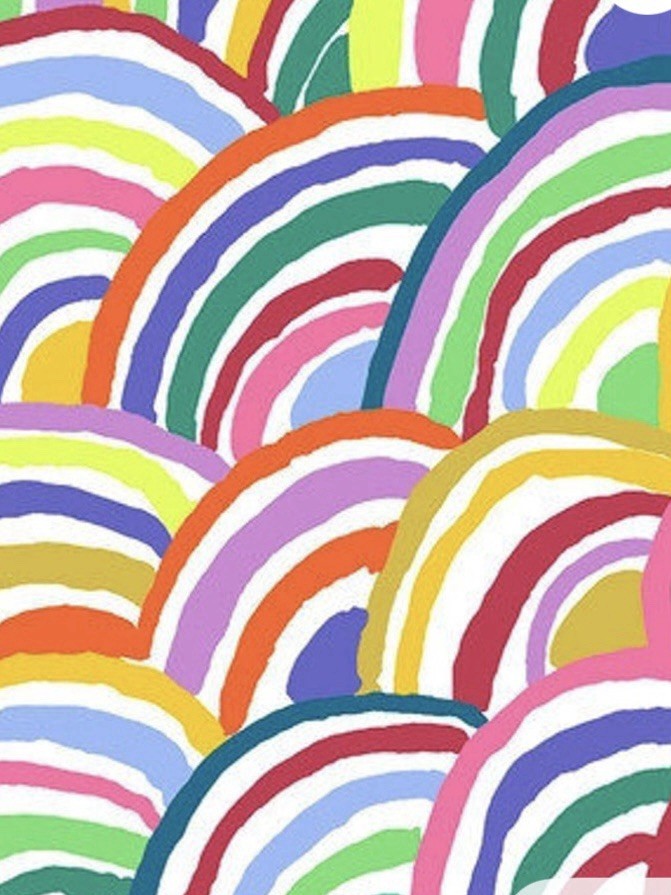Kaffe Fassett FABRIC Rainbows Fat Eighth 9×21