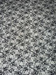 2 3/4 Yards Of Vintage Black-And-White Clothing Fabric 30 Inch Wide
