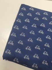 Robert Kaufman Fabric Lawn Bicycles Blue Cotton Sew Quilt OOP FAT QUARTER
