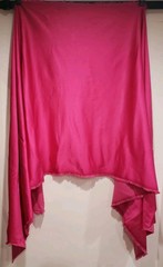 Vintage 1980s Cotton Stretch Satin Fabric Magenta 3.3 Yards x 38 Inches
