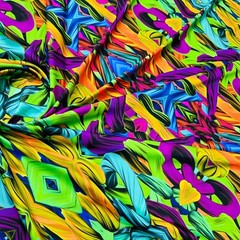 Ethnic Multicolor Print Fabric Spandex Stretch 60″ Wide by Yard for Swimwear