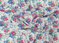 Cotton Fabric Jersey Knit By The the Yard Floral Print 7/18 #9 [Dess, Headwrap]