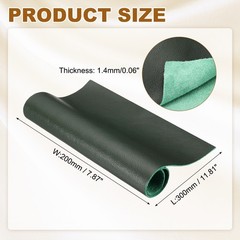 Genuine Leather Sheet, 7.9″x11.8″ Full Grain Leather Pieces, Dark Green