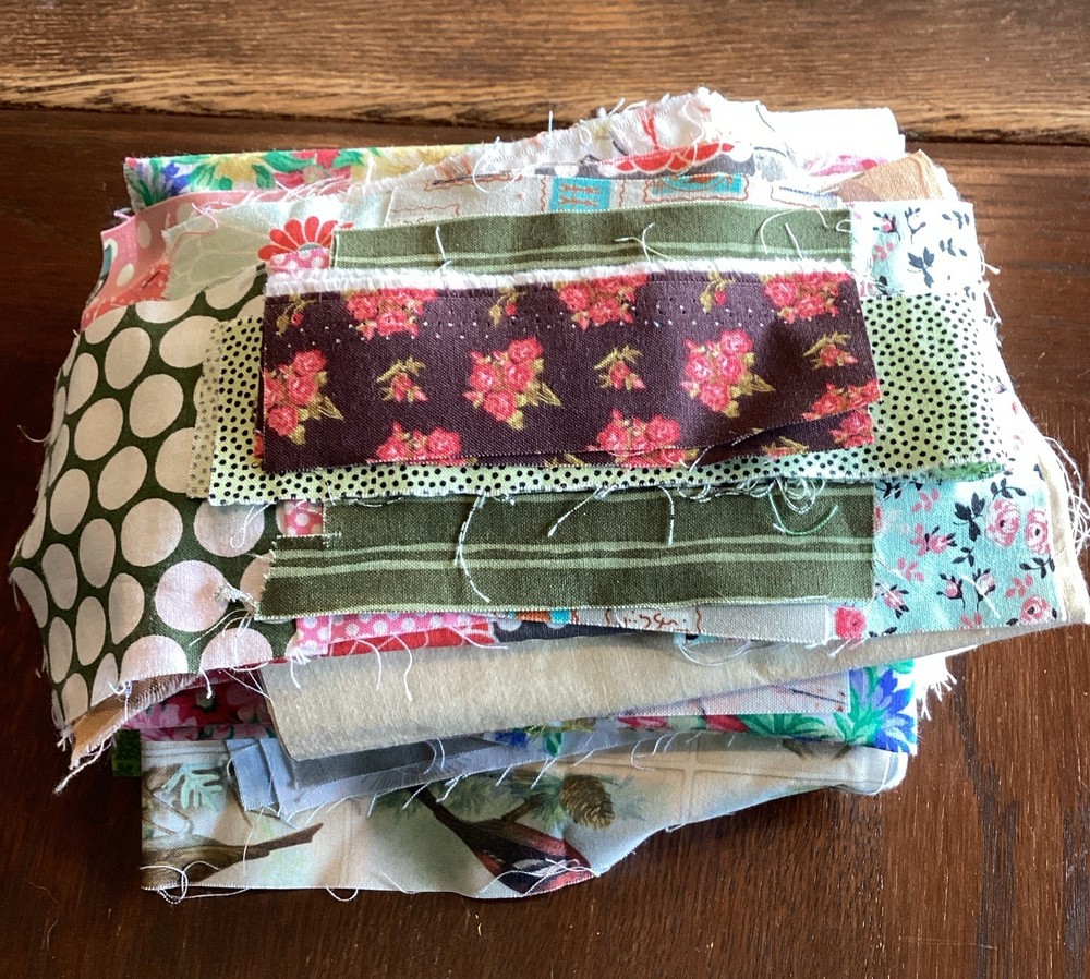 Quilting Fabric Scraps Lot 1 Lb Multicolor Mixed Pattern Pieces Quilting Crafts