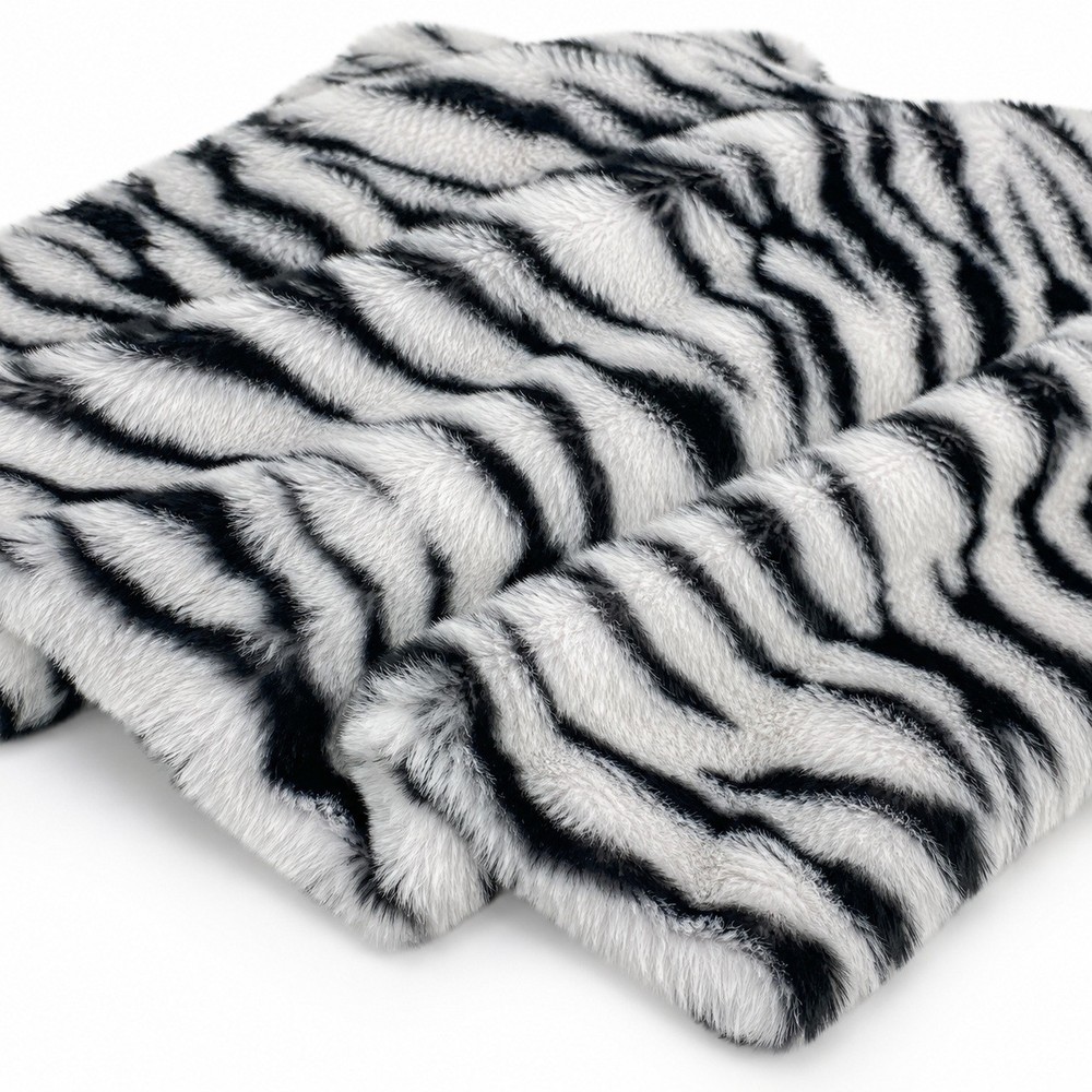 Premium Leopard Tiger Zebra Short Plush Faux Fur Fabric Costume Apparel Backdrop