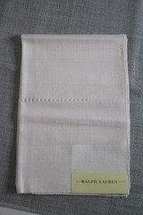 6 Ralph Lauren Fabric Remnants 24″x26″ Mostly Sheers Stripes Whites, Creams