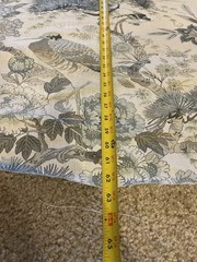 Scalamandre Shenyang Linen Fabric Print Parchment Bird 1.5 Yards+