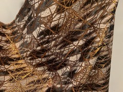 Rust Gold Black Metallic Brocade Fabric 58” Width Sold By The Yard