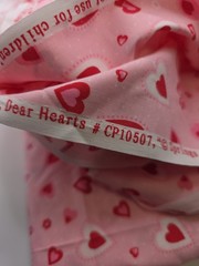 Pink Red Heart Pattern Valentine Fabric 100% Cotton Dear Hearts Retired Print