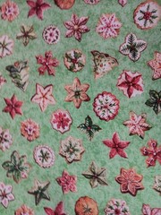 FQ BUNDLE Set/6 Fabric CHRISTMAS COOKIES DANCING SNOWMEN HOLLY JOLLY Cotton NEW