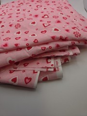 Pink Red Heart Pattern Valentine Fabric 100% Cotton Dear Hearts Retired Print