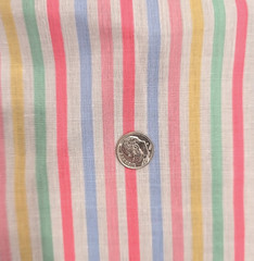 Vintage Unbranded Lightweight Striped Cotton Pastel Fabric 3yds x 45″W