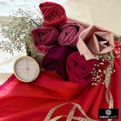Pink, Gold Silk Dupioni Fabric By The Yard, 41 inches width Gold Silk Fabric