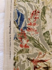 Kamari Twine Fabric Linen Blend Upholstery Floral Tropic 3 yards Tommy Bahama