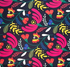 African Stretch Cotton Satin Fabric- Black, Green, Pink, Orange “Adamou”, Per Yd