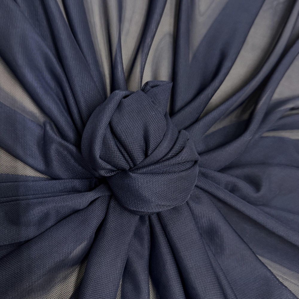 Dorothea NAVY BLUE Power Mesh Nylon Spandex Fabric by the Yard