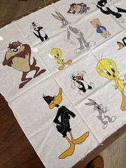 Looney Tunes Vintage Cotton Fabric 45.5in x 32in- Cold Water Rinsed