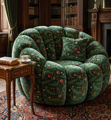 Vibrant botanical and crocodile Printed Upholstery Fabric By the Yard