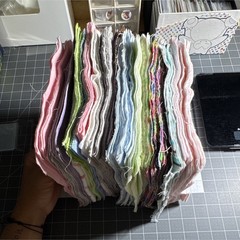 200+ Precut Fabric 8×8 Squares Bundle Multicolor Mixed Patterns 2 lbs 10 oz